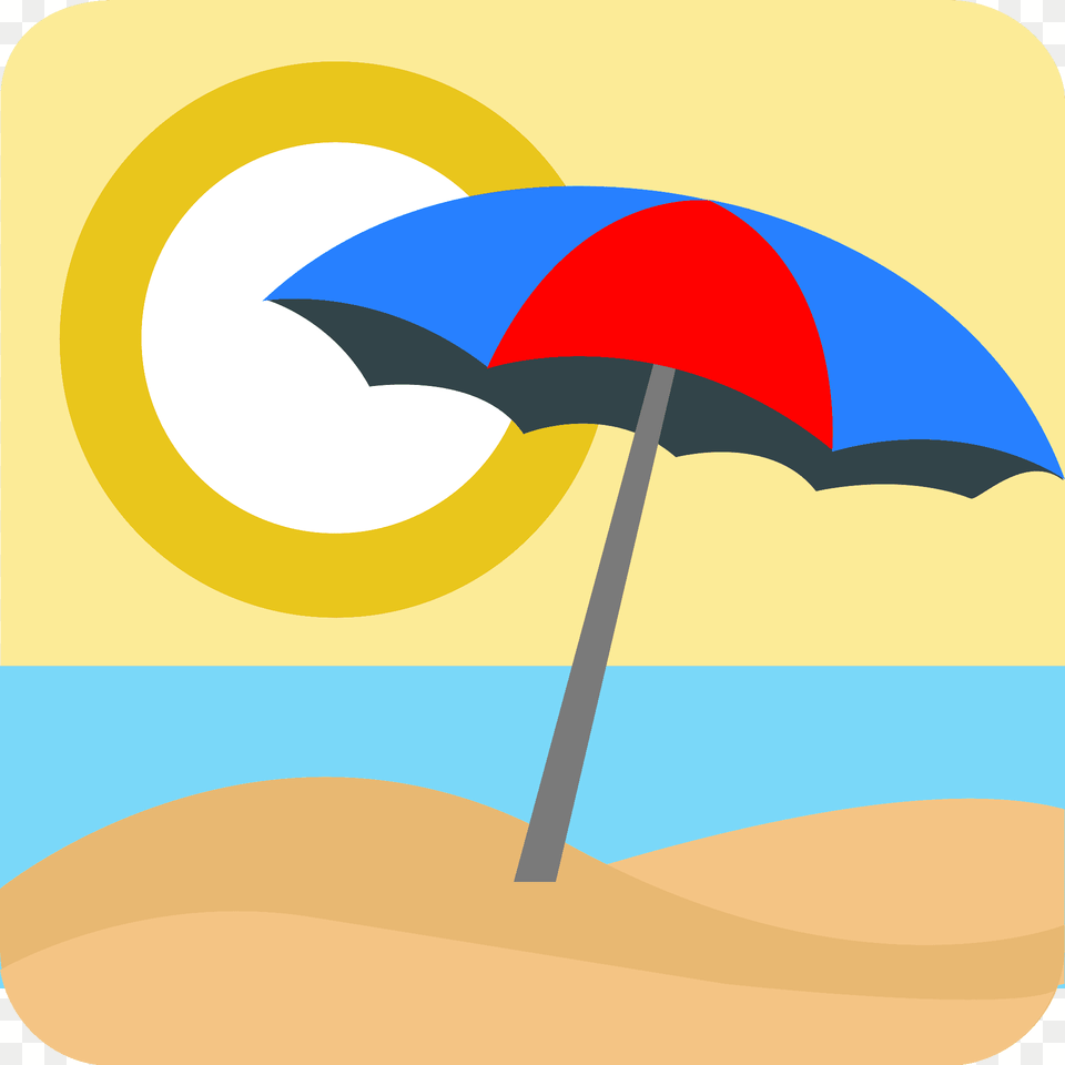 Beach With Umbrella Emoji Clipart, Canopy Free Png Download