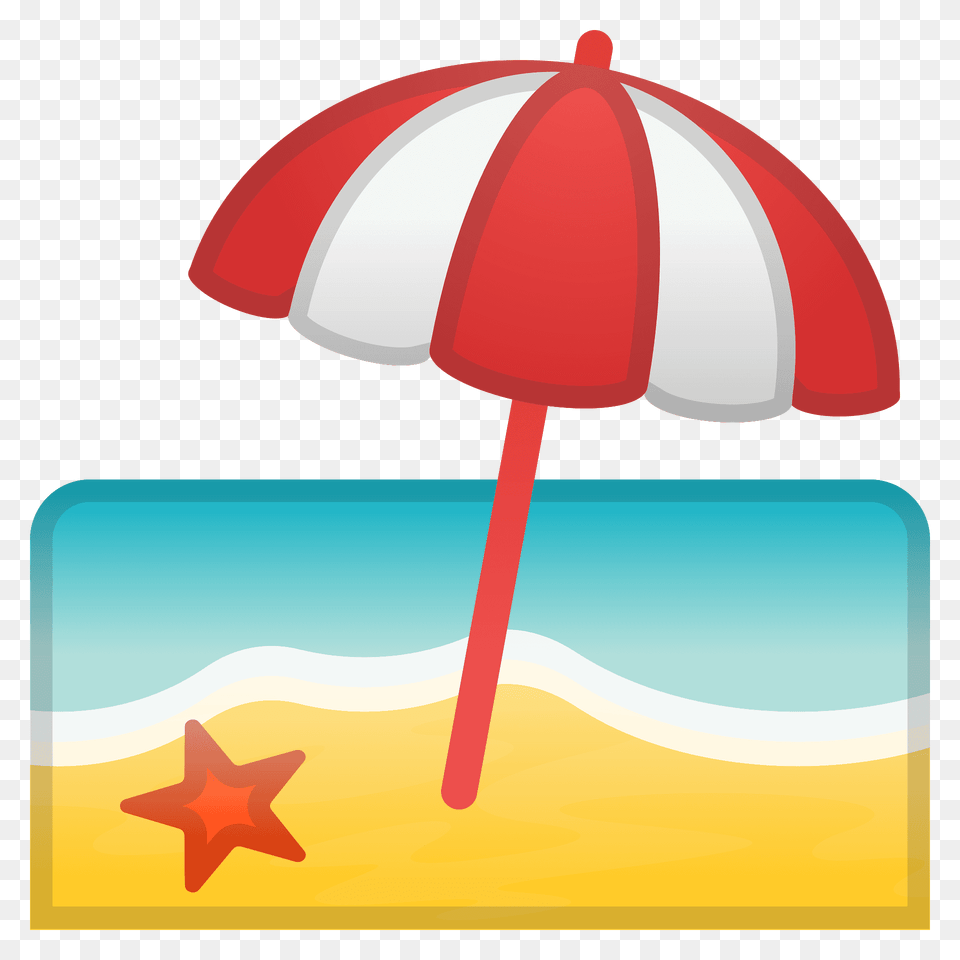 Beach With Umbrella Emoji Clipart, Summer, Canopy Free Png Download