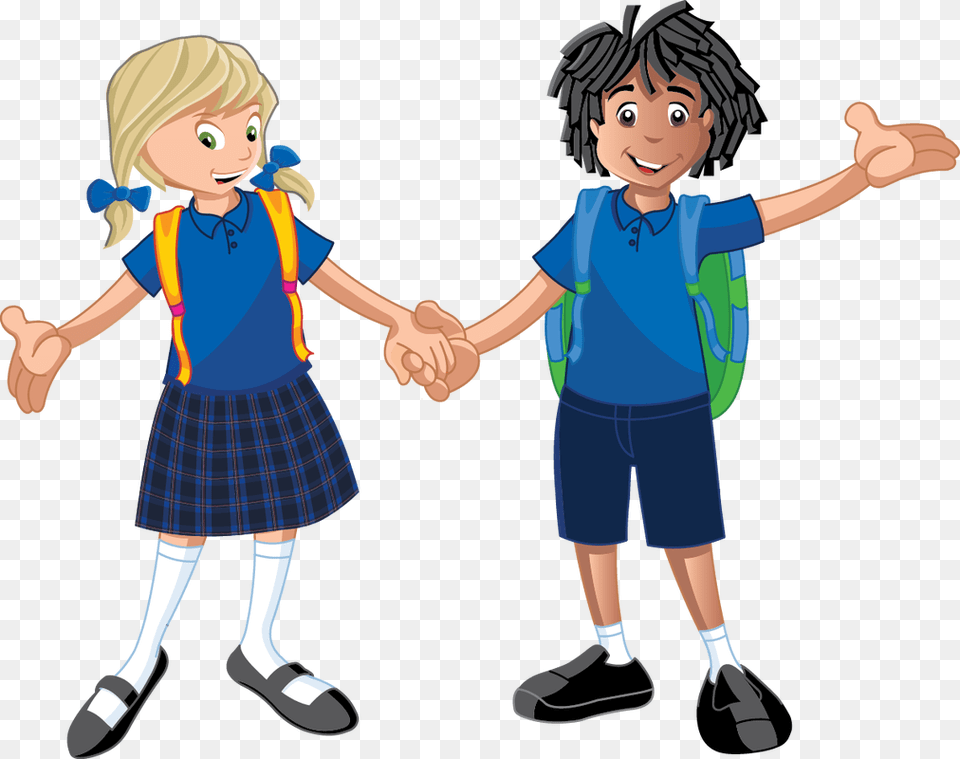 Beachlands School Child Clip Art School Uniform Clipart, Skirt, Book, Clothing, Comics Free Png Download