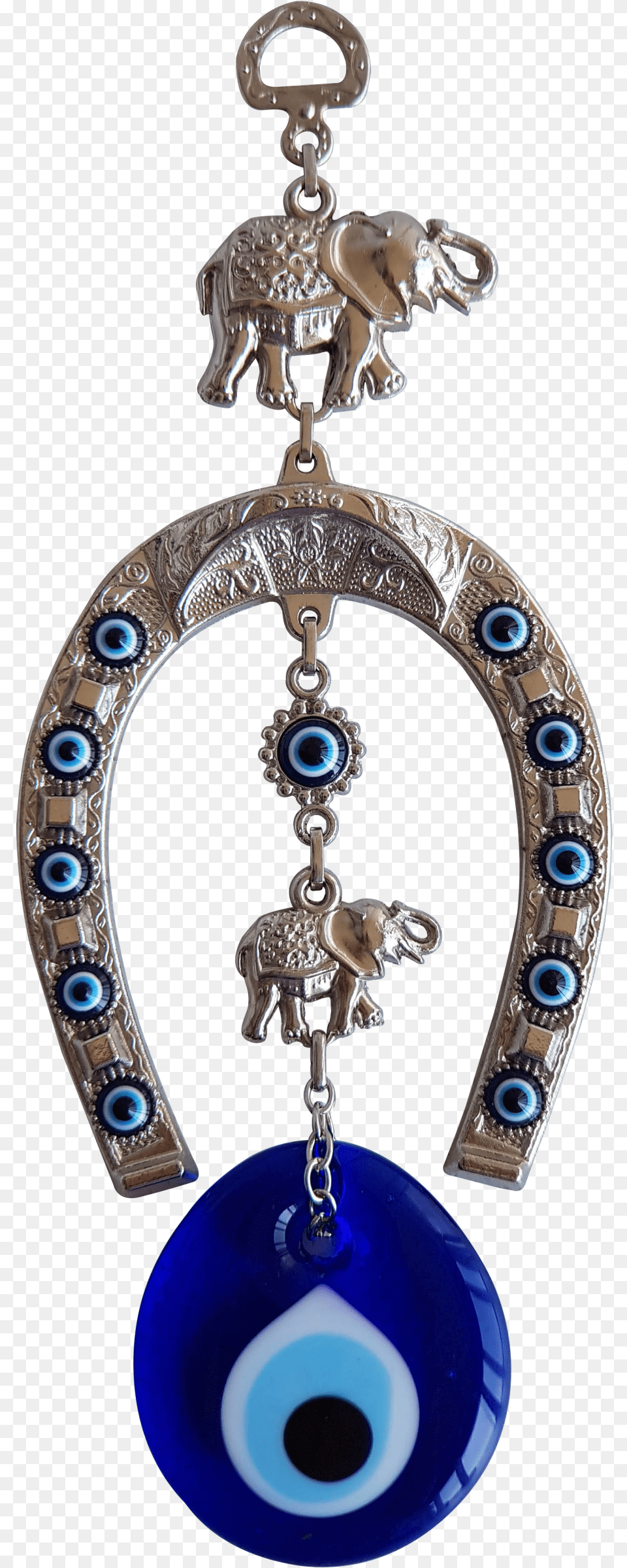 Bead Global Turkish Blue Evil Eye Horse Shoe With Elephant Locket, Accessories, Earring, Jewelry, Gemstone Free Transparent Png