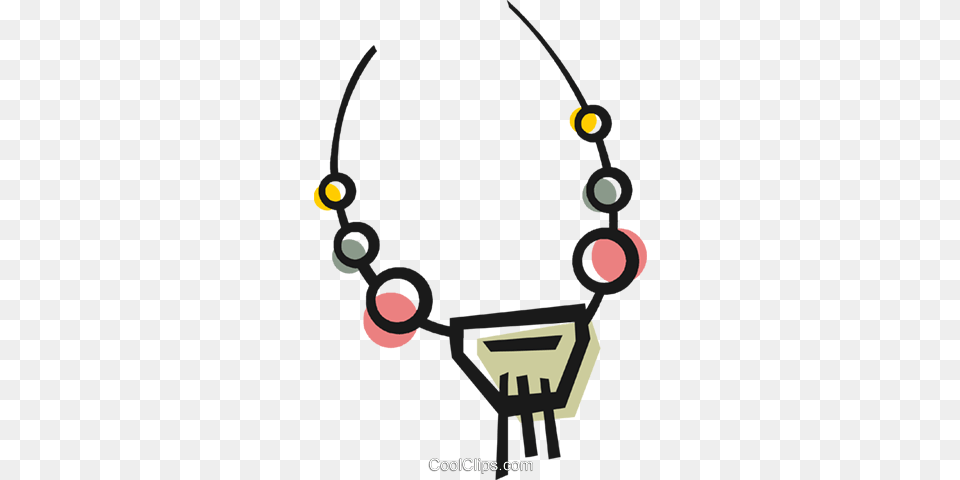 Bead Necklace Royalty Vector Clip Art Illustration, Accessories, Jewelry, Earring Free Png