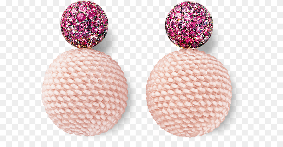 Beaded Earrings With Rosequarz And Sapphires Rose Quartz, Accessories, Earring, Jewelry, Sphere Png Image