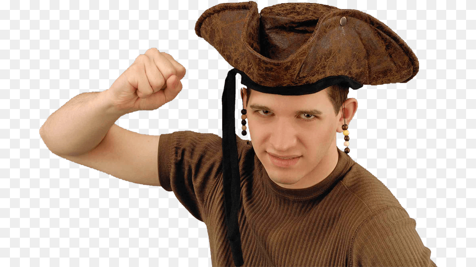 Beaded Pirate S Tricorn Hat Pirate Hat, Clothing, Adult, Male, Man Free Transparent Png