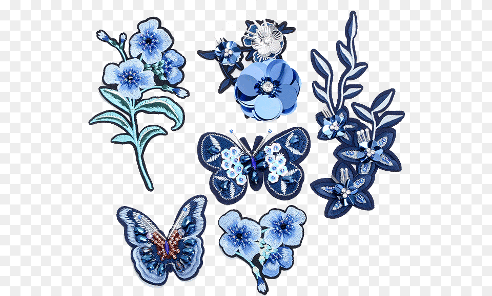 Beading Blue Sweater Embroidered Flowers Sequins Diamond Holly Blue, Accessories, Jewelry, Pattern, Embroidery Free Png