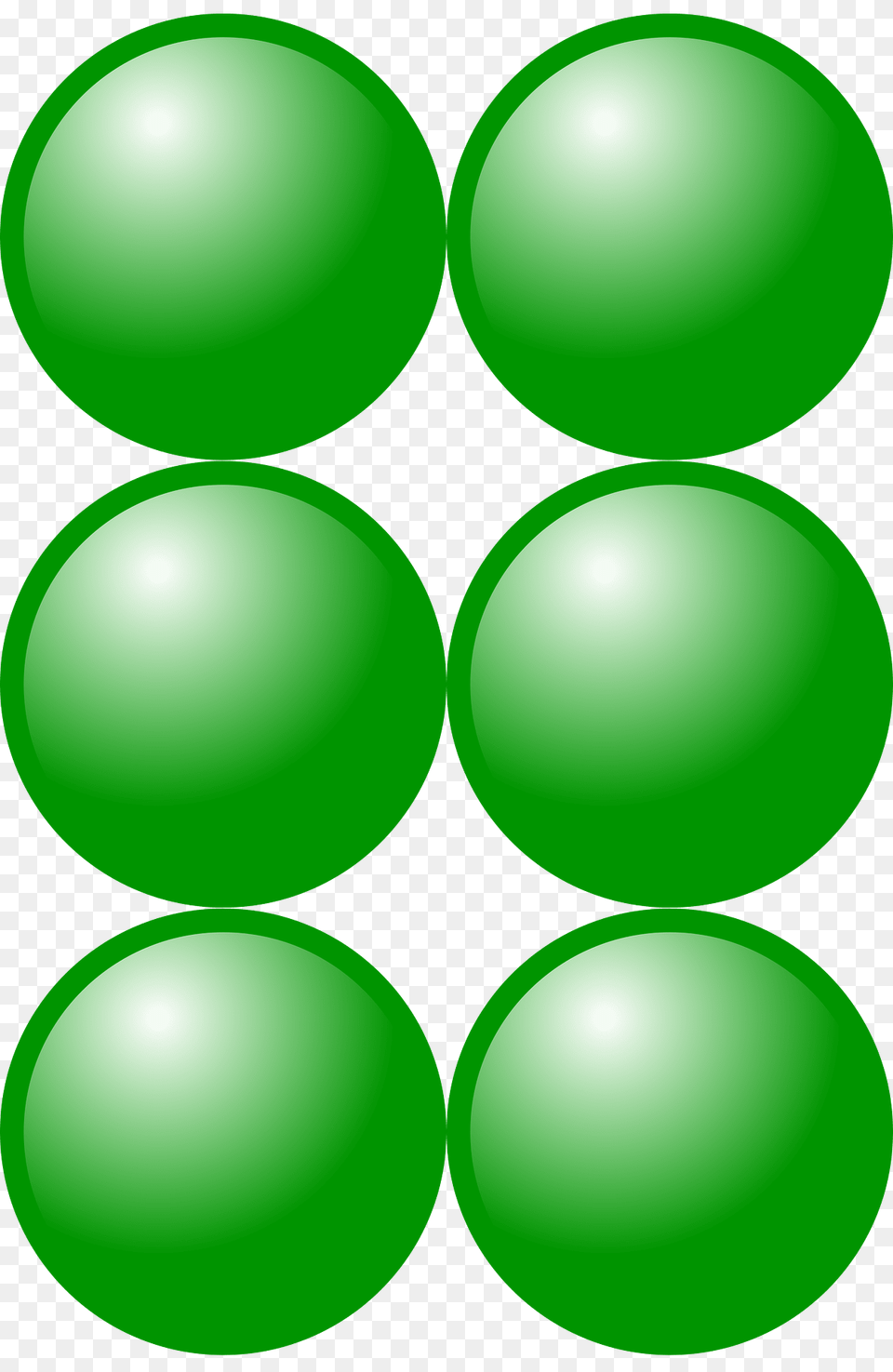 Beads Quantitative Picture For Multiplication 3x2 Clipart, Green, Sphere Png Image