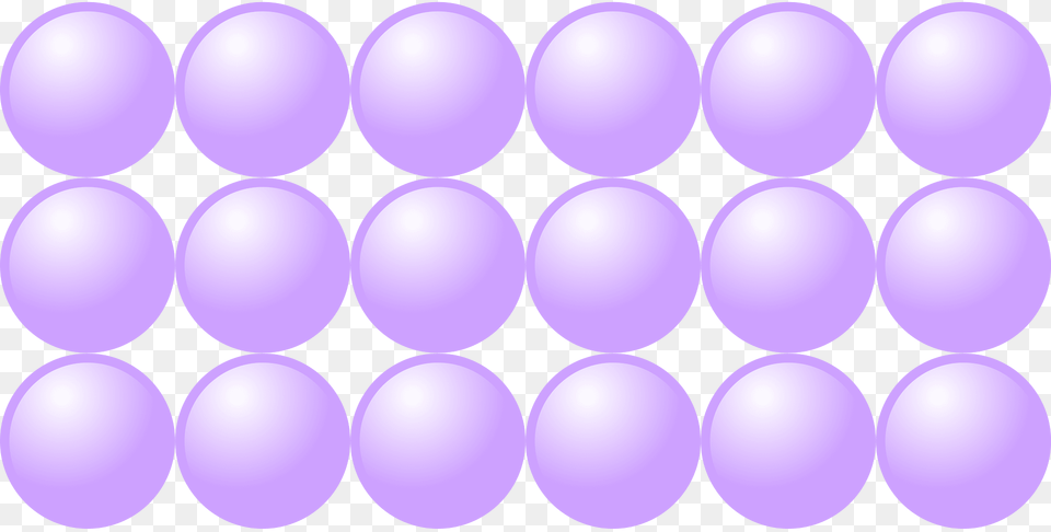Beads Quantitative Picture For Multiplication 3x6 Clipart, Purple, Sphere, Pattern, Balloon Free Transparent Png