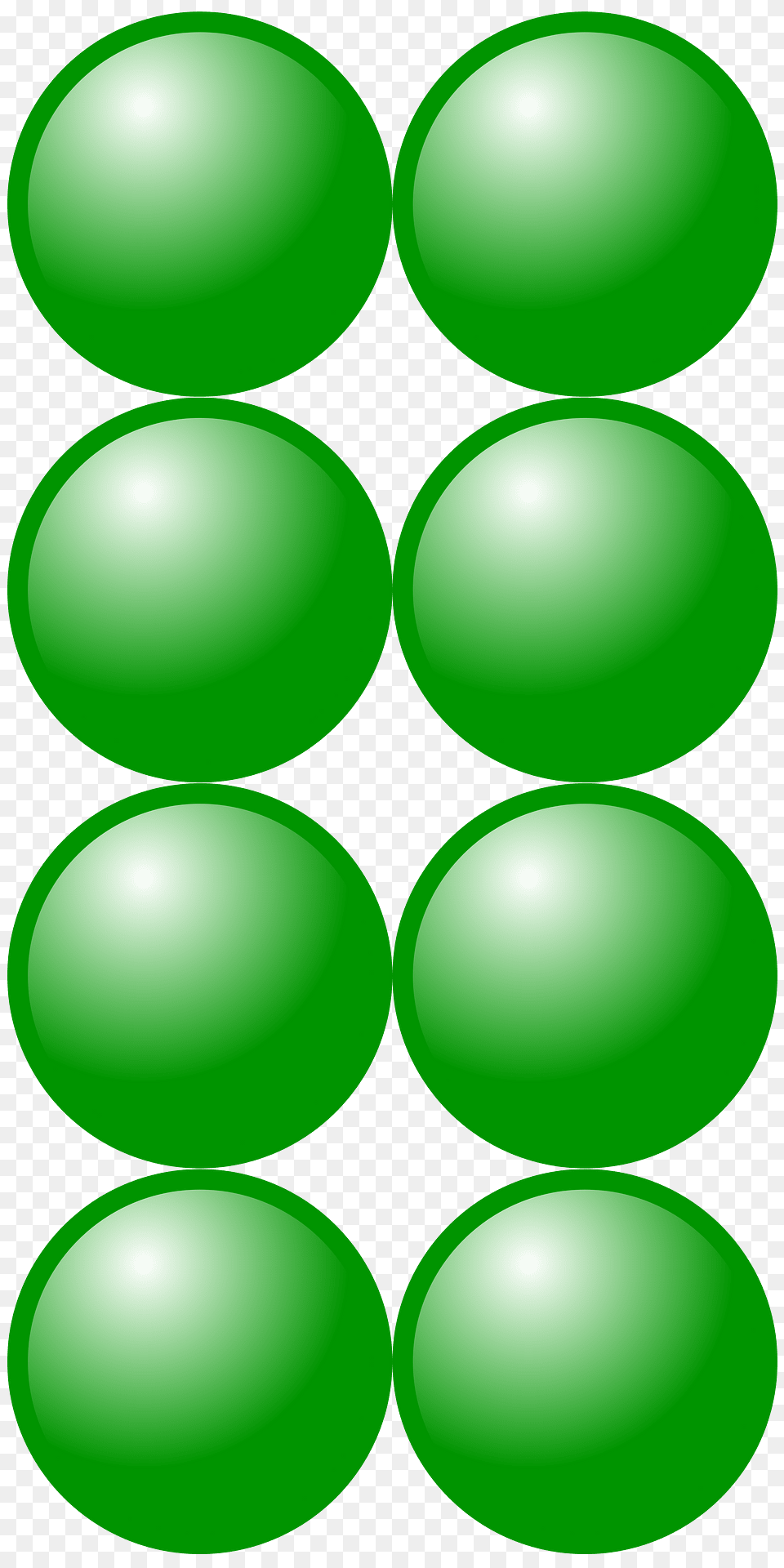 Beads Quantitative Picture For Multiplication 4x2 Clipart, Green, Sphere Free Png Download