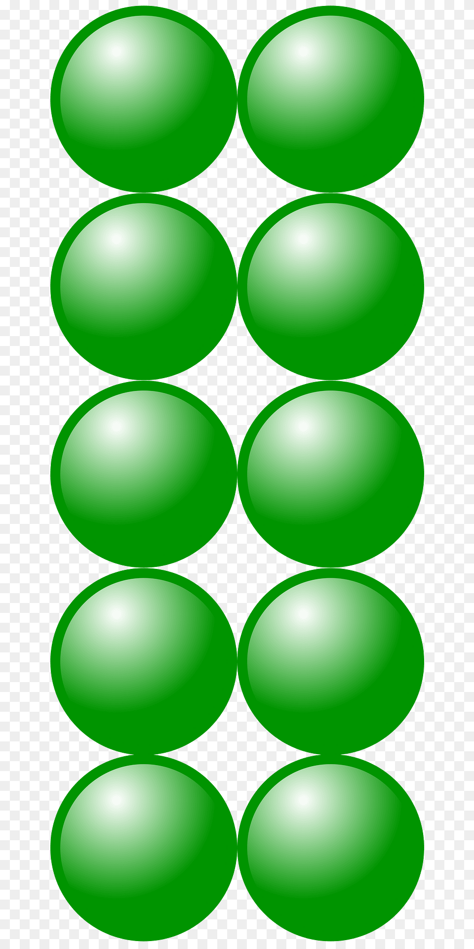 Beads Quantitative Picture For Multiplication 5x2 Clipart, Green, Sphere Png Image