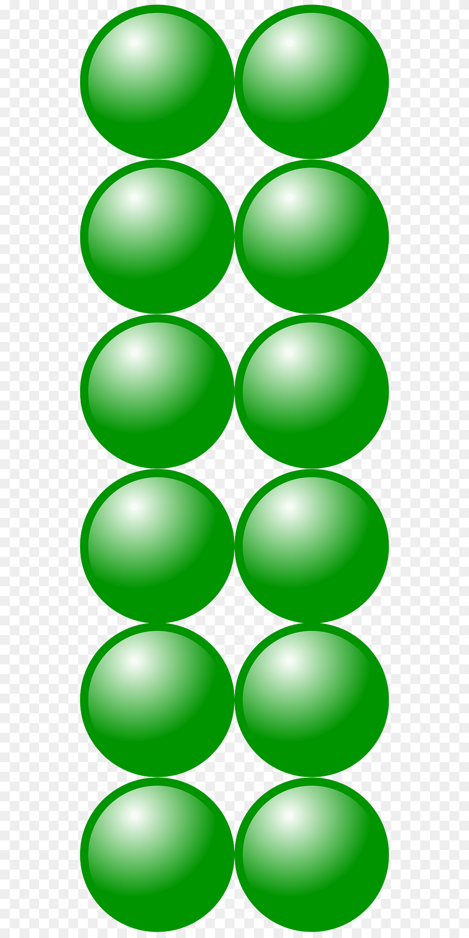 Beads Quantitative Picture For Multiplication 6x2 Clipart, Green, Spiral, Sphere, Coil Free Png Download