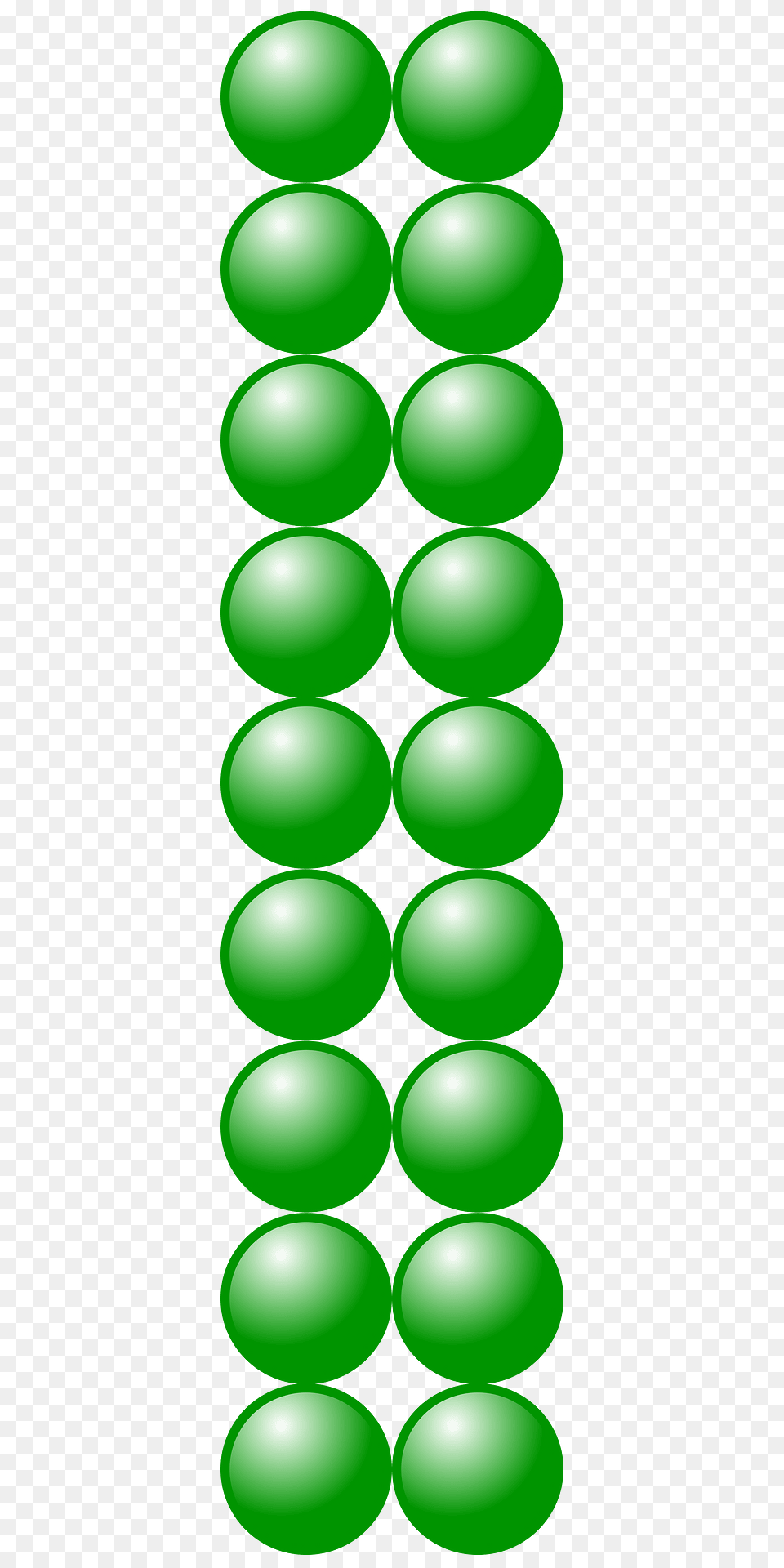 Beads Quantitative Picture For Multiplication 9x2 Clipart, Green, Spiral, Coil, Pattern Free Transparent Png
