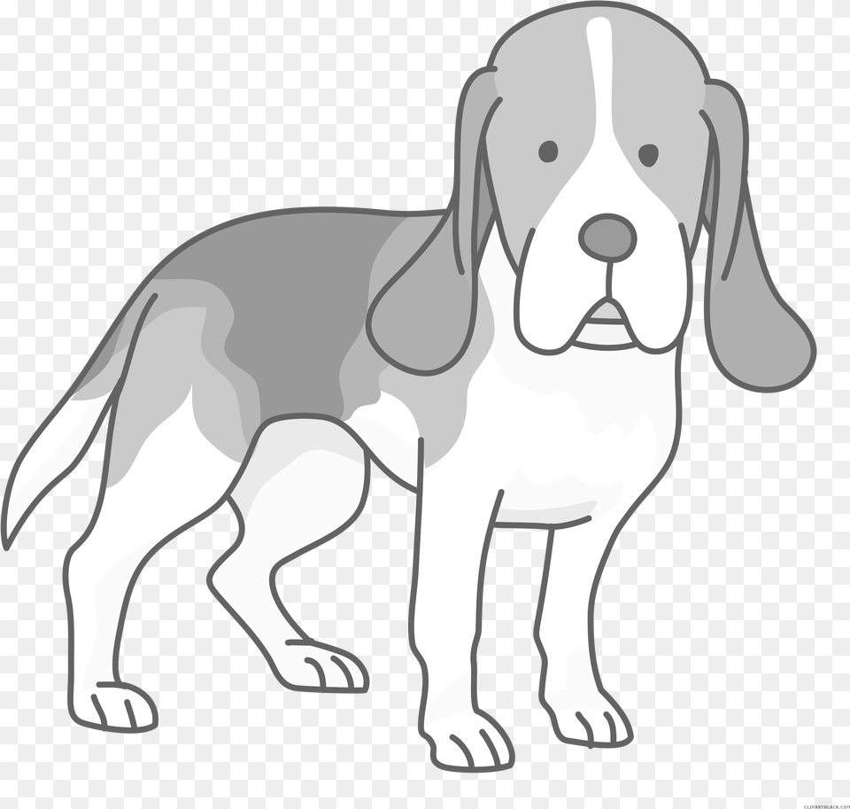 Beagle Dog Animal Black White Clipart Clipartblack Transparent Beagle Clipart, Canine, Hound, Mammal, Pet Free Png Download