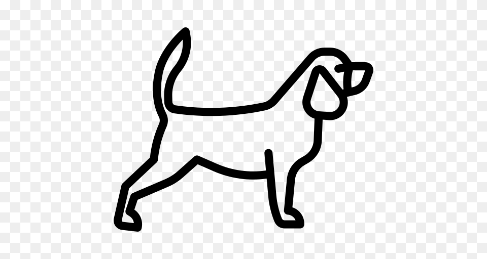 Beagle Icon, Gray Png Image
