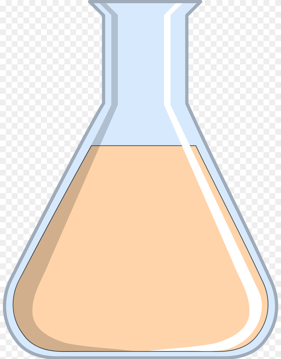 Beaker Filled With Orange Liquid Clipart, Jar, Bow, Weapon, Cone Png Image