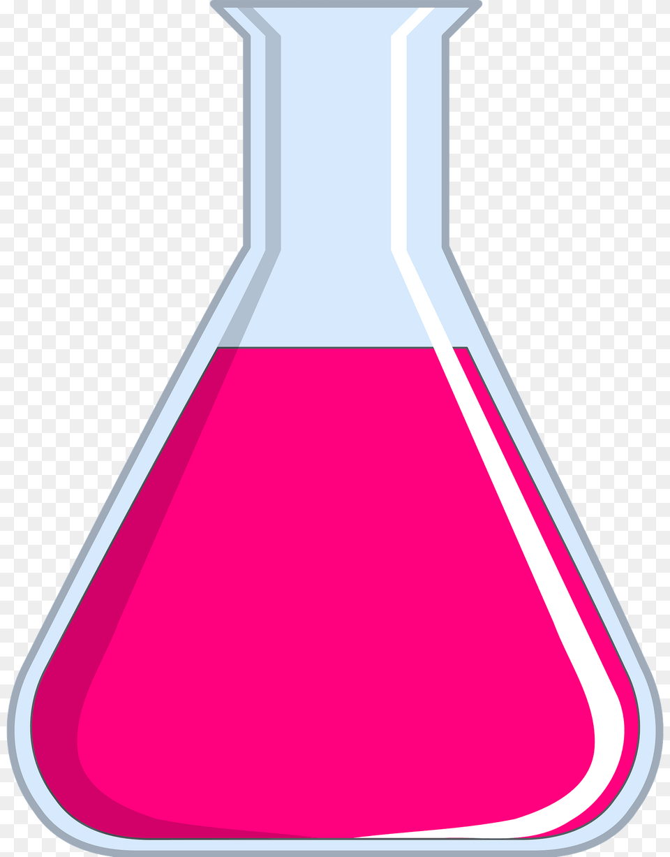 Beaker Filled With Pink Liquid Clipart, Jar, Cone, Bow, Weapon Png Image