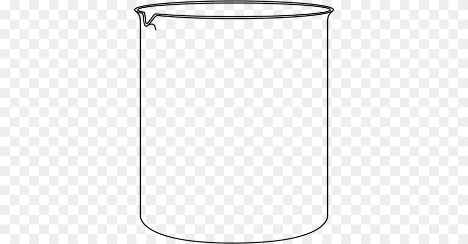 Beaker Outline, Gray Free Png