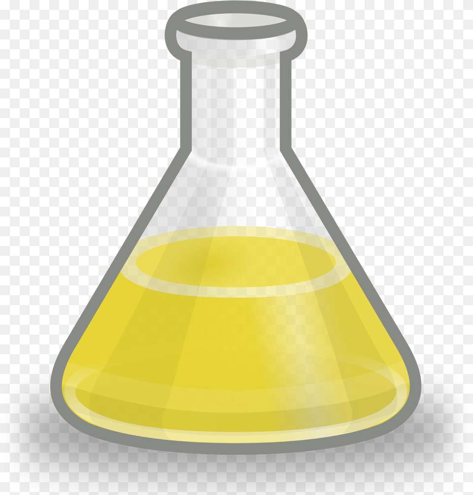 Beaker Yellow, Cone, Jar, Glass Free Transparent Png