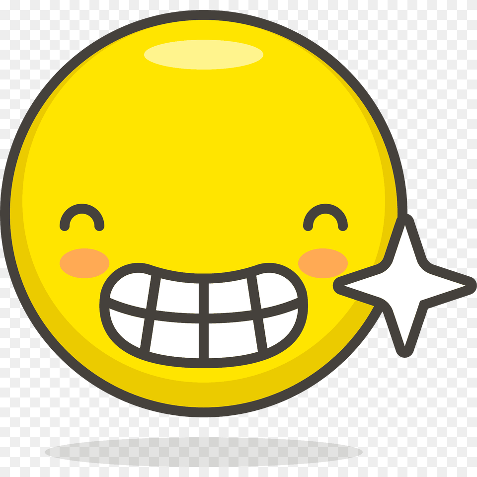 Beaming Face With Smiling Eyes Emoji Clipart Free Png