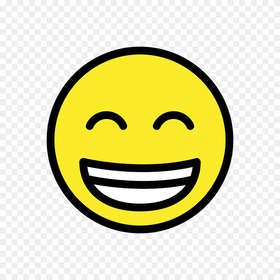 Beaming Face With Smiling Eyes Emoji Clipart, Logo, Symbol, Head, Person Free Png