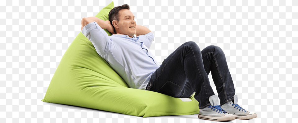 Bean Bag Relax Man, Furniture, Adult, Male, Person Free Transparent Png
