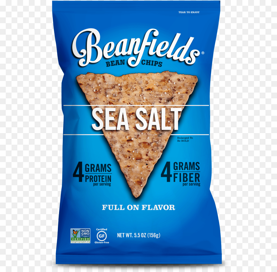 Beanfields Bean Chips Sea Salt, Bread, Cracker, Food, Ketchup Free Transparent Png