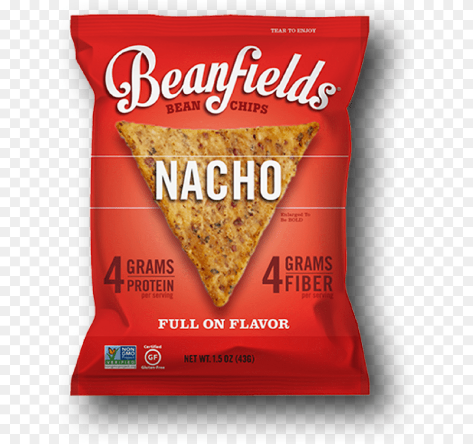 Beanfields Snacks Nacho Bag Pizza Cheese, Bread, Food, Cracker, Ketchup Free Png