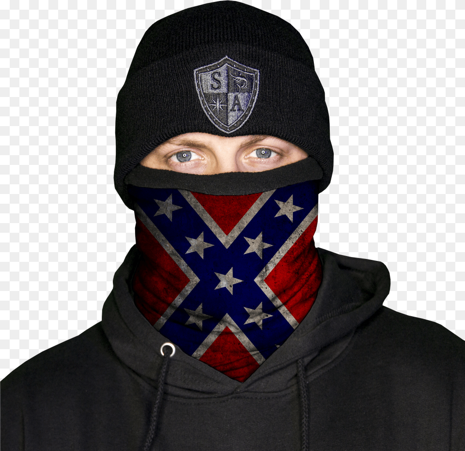 Beanie Fleece Rebel Flag Pack Face Shields Black Free Transparent Png
