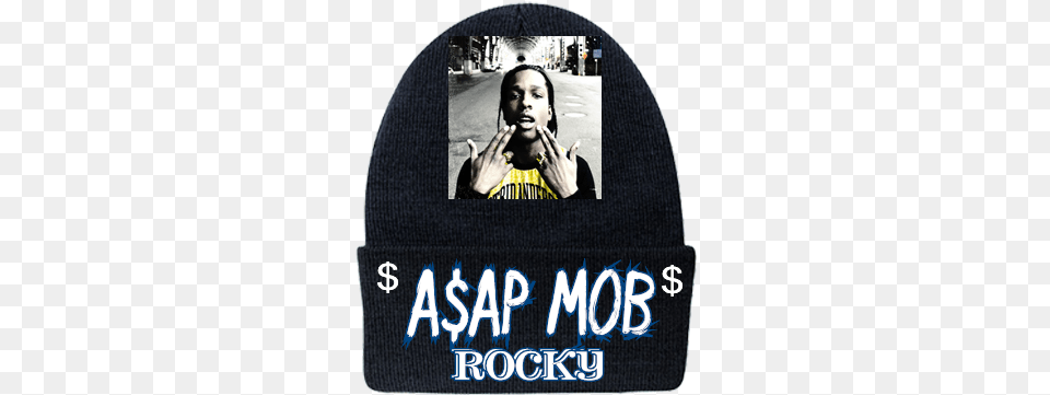 Beanie Otto Cap 82 Ap Rocky Fkin39 Problems, Clothing, Hat, Baseball Cap, Person Free Png Download