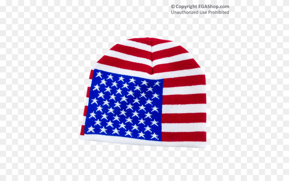 Beanie With The United States Flag, Cap, Clothing, Hat Png Image