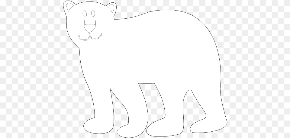 Bear Animal Black White Line Teddy Bear Animal 555px Polar Bear Svg, Mammal, Wildlife Png