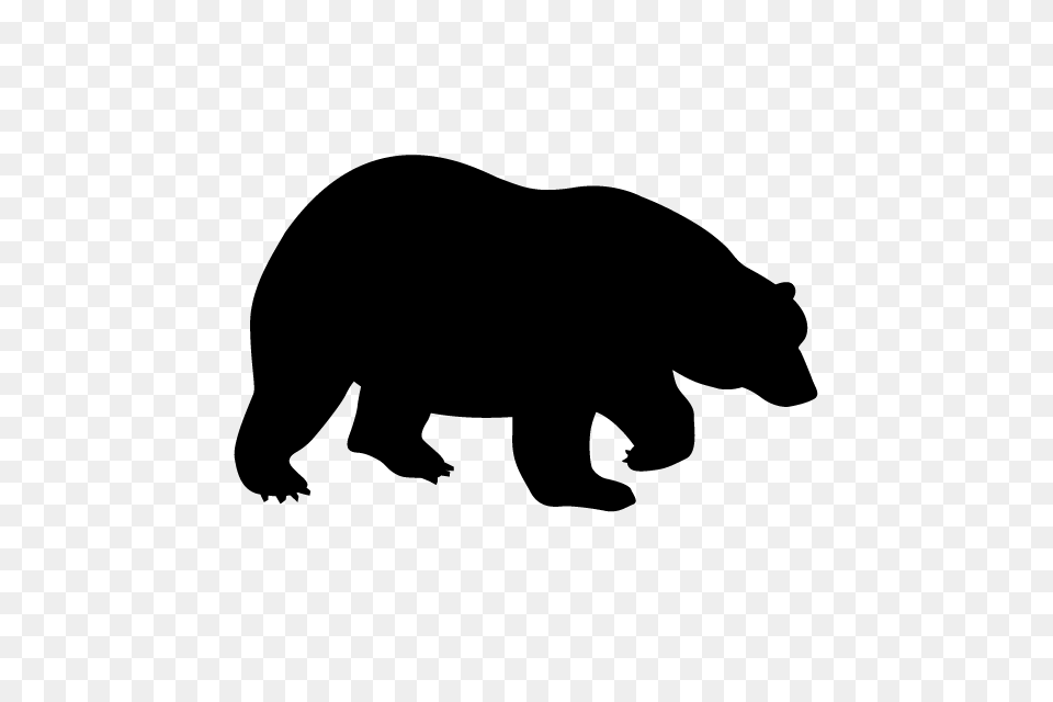 Bear Animal Silhouette Illustrations, Gray Png Image