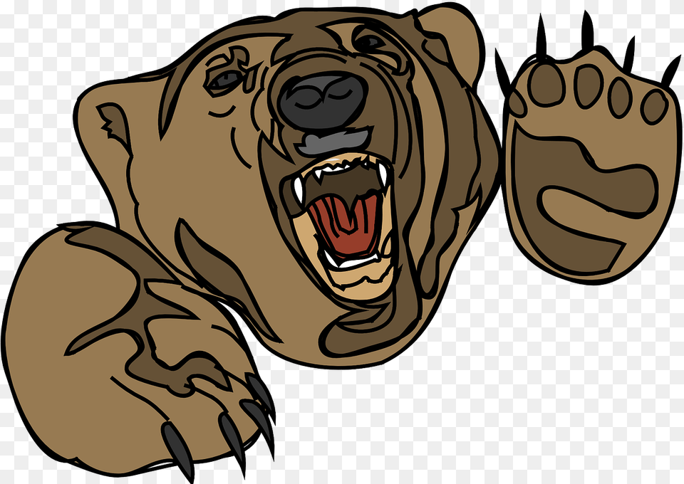Bear Attack Clipart, Person, Face, Head Free Png