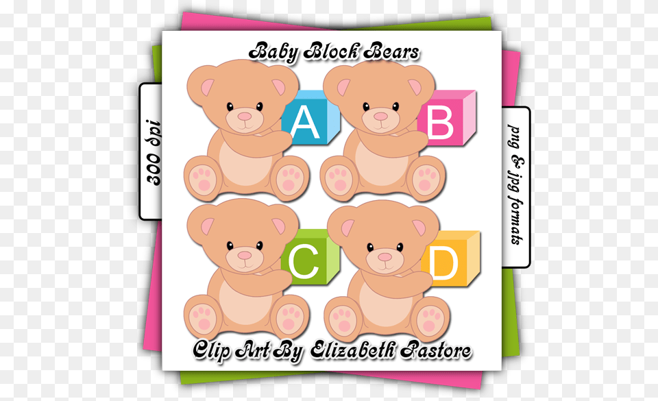 Bear Baby Blocks Clip Art Consist Of 26 Different Images Clip Art, Animal, Mammal, Wildlife, Text Free Transparent Png