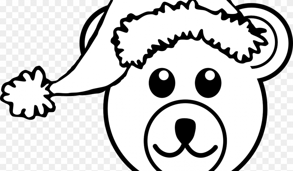 Bear Bear Head Clipart Black And White, Stencil, Baby, Person Free Transparent Png