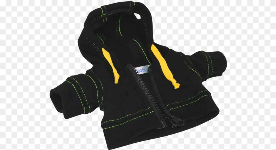Bear Black Hoodie Pocket, Clothing, Coat, Hood, Jacket Free Png Download