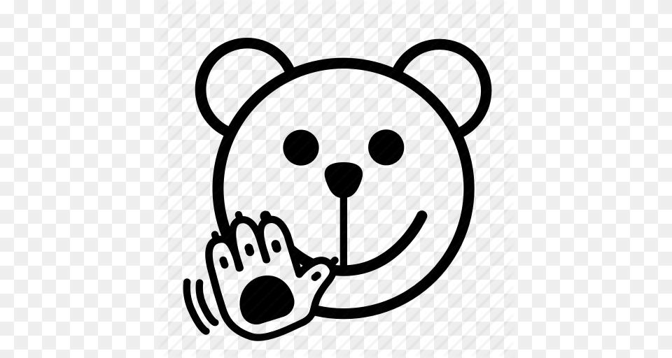 Bear Bye Bye Bye Emoji Gomti Good Bye Wave Icon Free Png Download