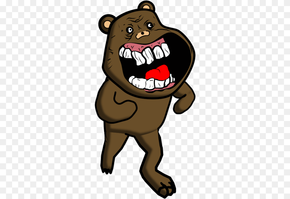 Bear Cartoon Mammal Dog Like Mammal Vertebrate Cat Pedo Bear Gif Transparent, Body Part, Mouth, Person, Teeth Free Png Download