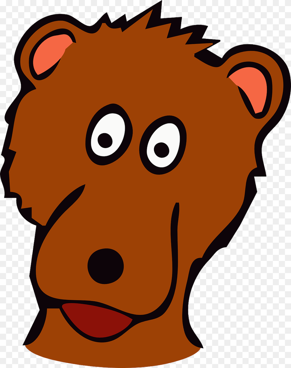 Bear Child Head Young Face Happy Cute Brown Cartoon Face Of Happy Bear, Baby, Person Free Png Download