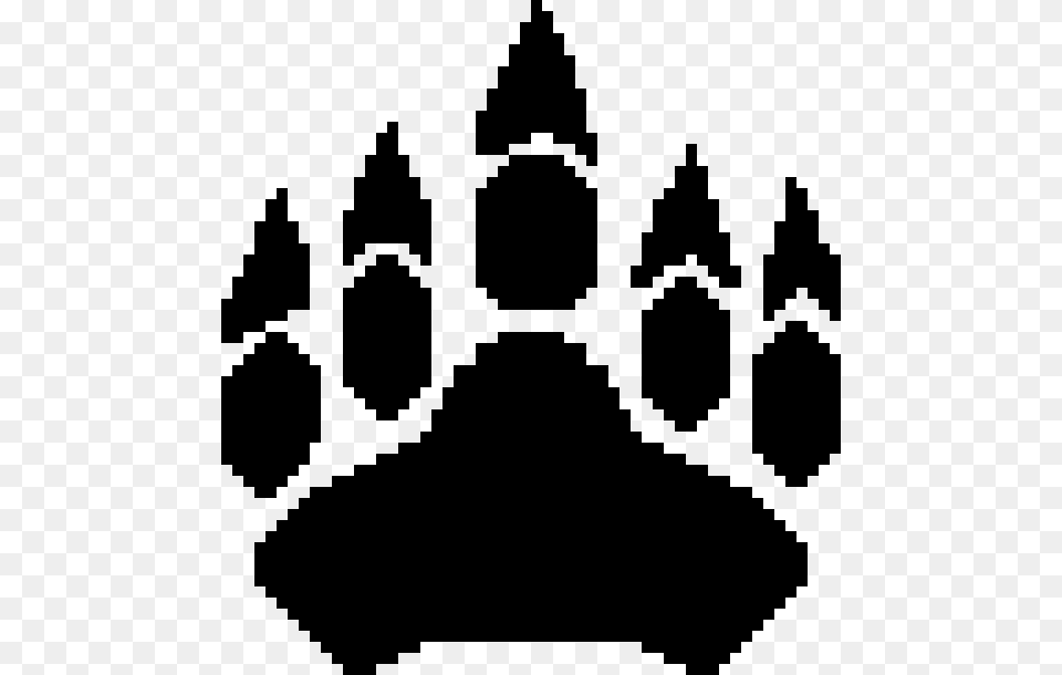 Bear Claw Bear Paw Pixel Art, Gray Free Png