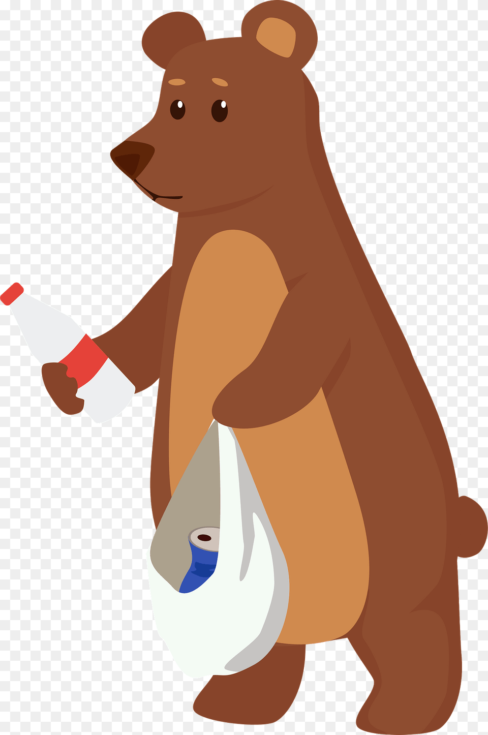 Bear Cleaning Up Clipart, Animal, Mammal, Wildlife Png