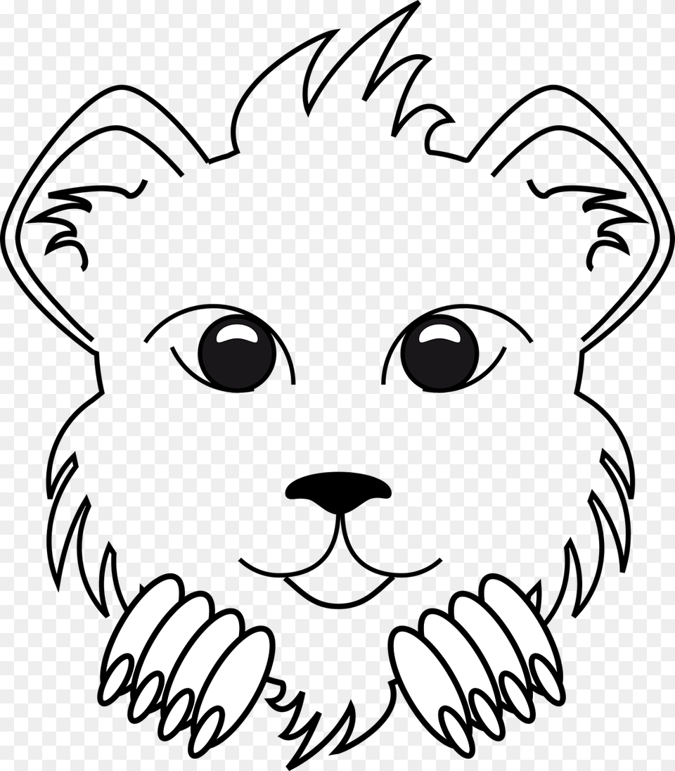 Bear Clip Art Whiskers Vector Graphics Silhouette Bear Outline Vector, Electronics, Hardware, Astronomy, Moon Free Png Download