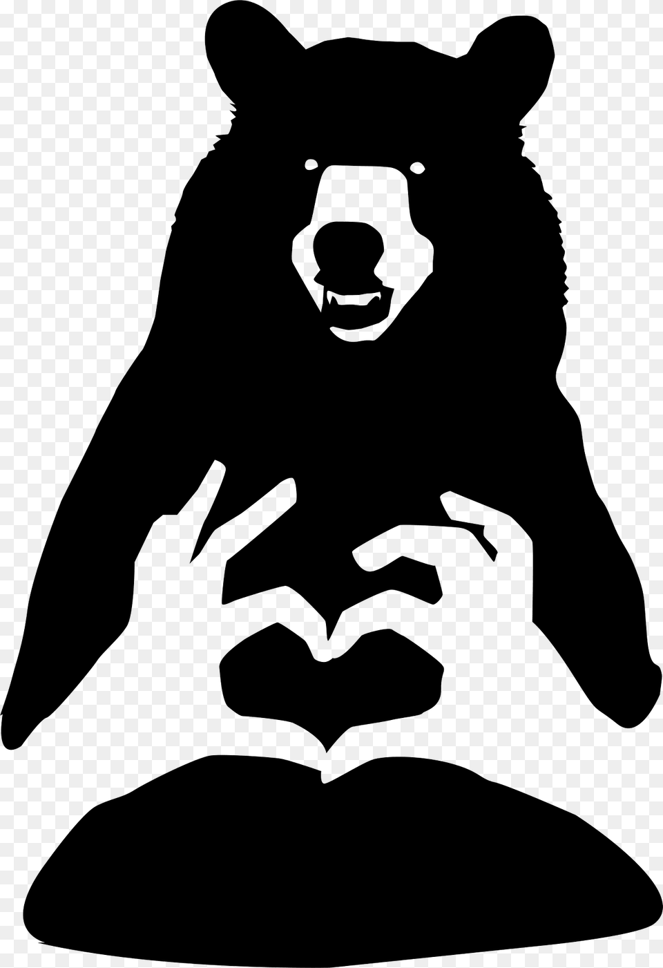 Bear Clipart, Person, Stencil, Face, Head Free Transparent Png