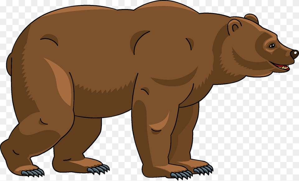 Bear Clipart, Animal, Brown Bear, Mammal, Wildlife Free Transparent Png