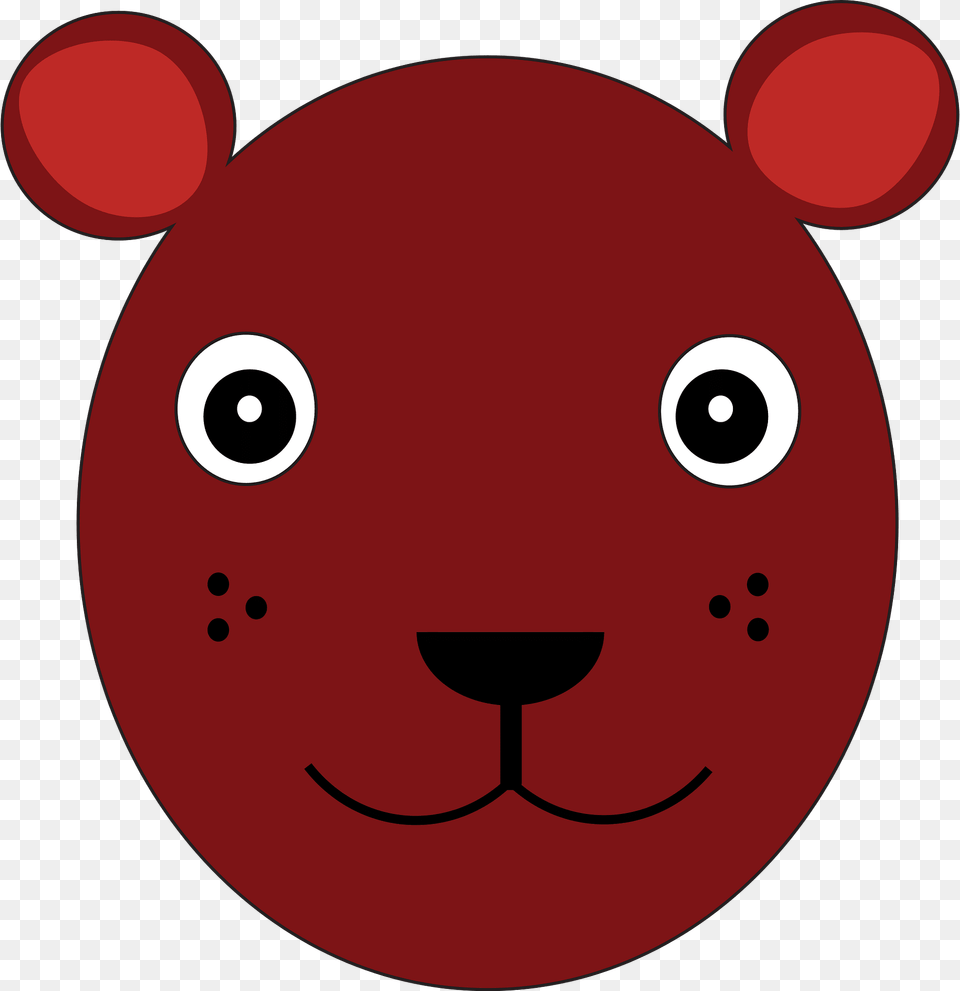 Bear Clipart, Maroon Png