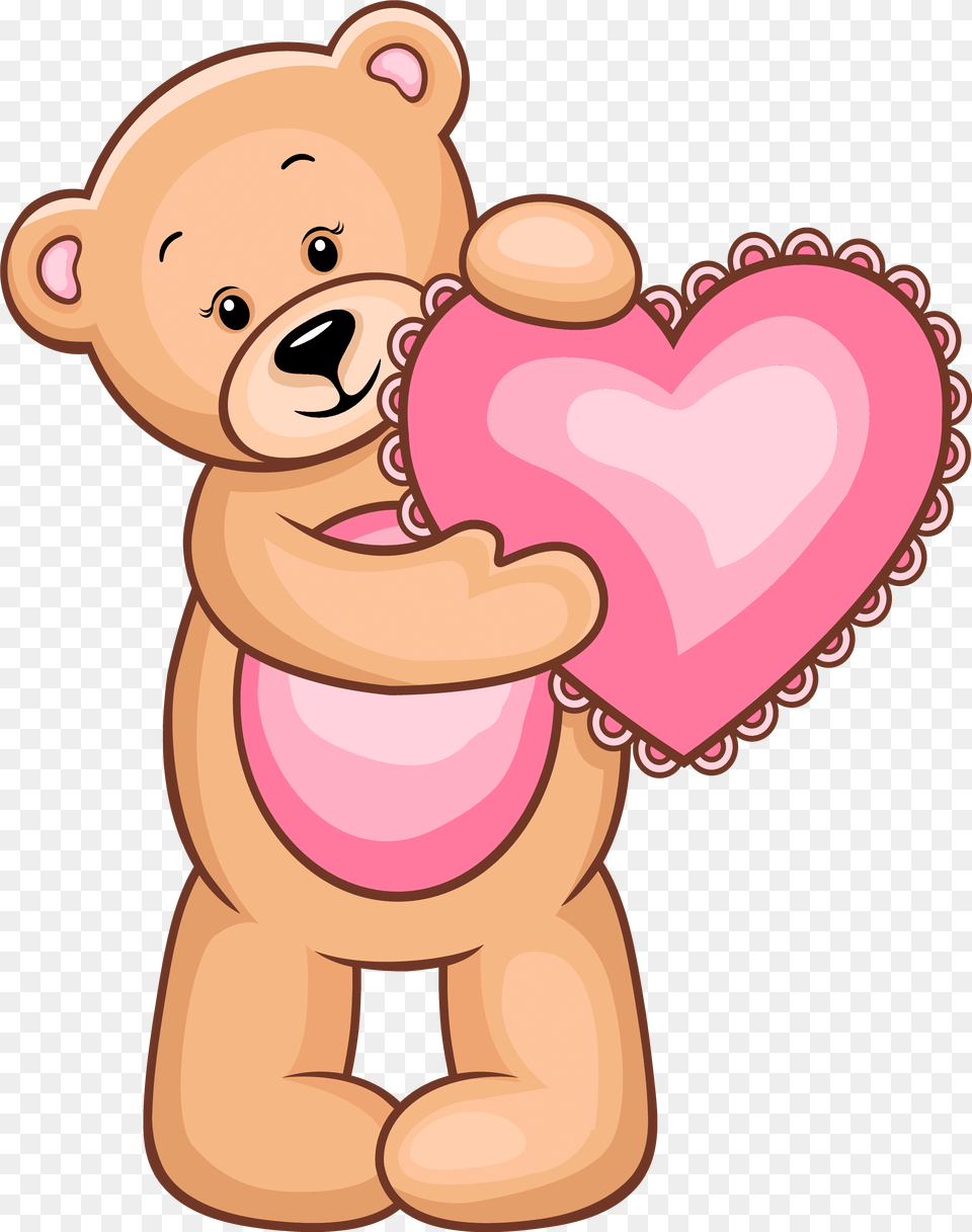 Bear Clipart Teddy Bear With Heart, Animal, Mammal, Wildlife Free Transparent Png