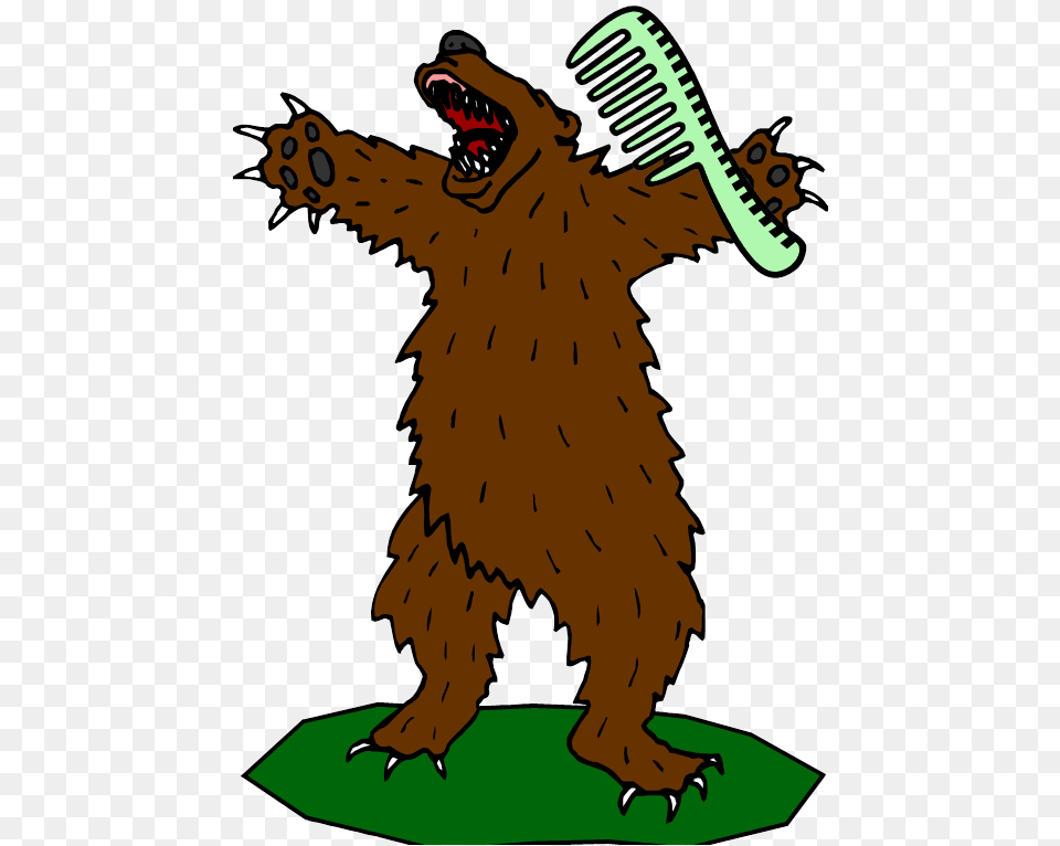 Bear Combing His Hair Down, Person Png