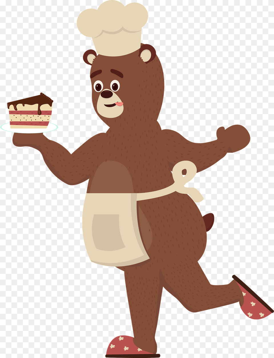 Bear Cooking A Cake Clipart, Cartoon, Baby, Person, Cream Free Png Download