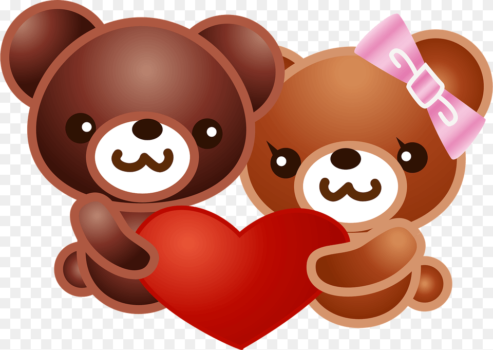 Bear Couple Is Holding A Red Heart Clipart, Dynamite, Weapon, Teddy Bear, Toy Png