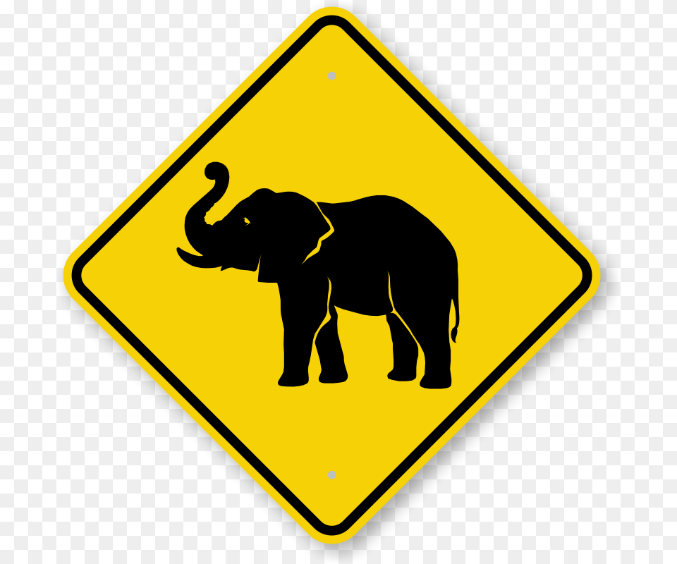 Bear Crossing Sign Symbol, Road Sign, Animal, Elephant Free Transparent Png