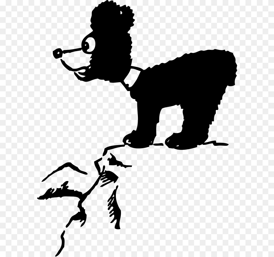 Bear Cub Oon Cliff Black White Line Art 555px Cliff Clipart, Gray Png Image