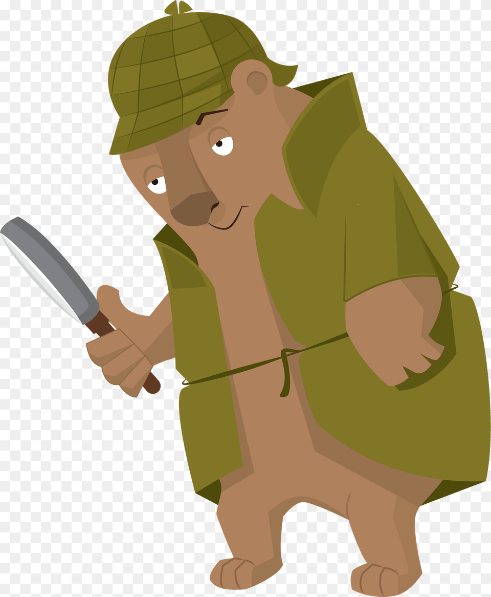 Bear Detective Clipart, Baby, Person Png